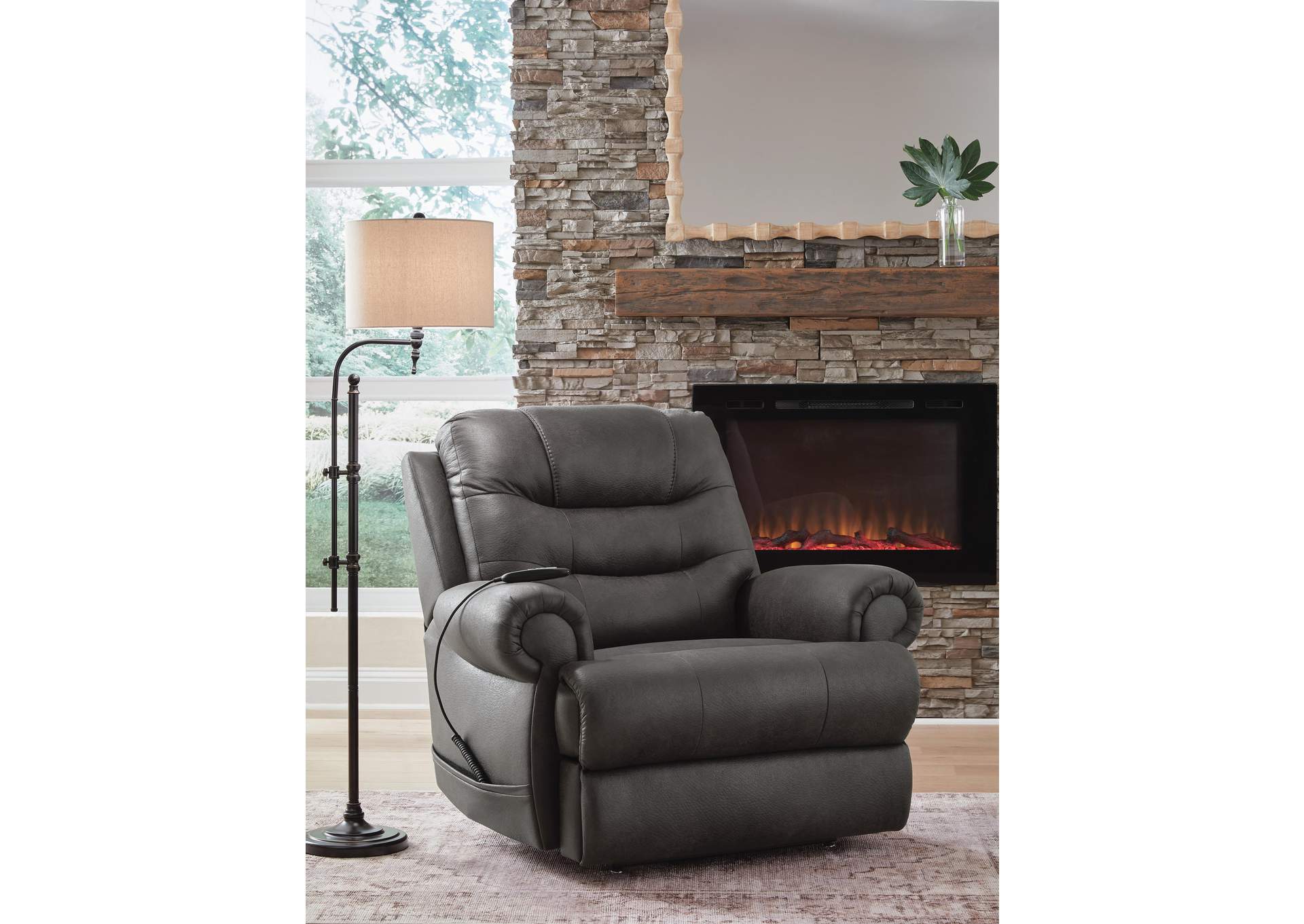 Revived and Restored Power Lift Recliner angled view