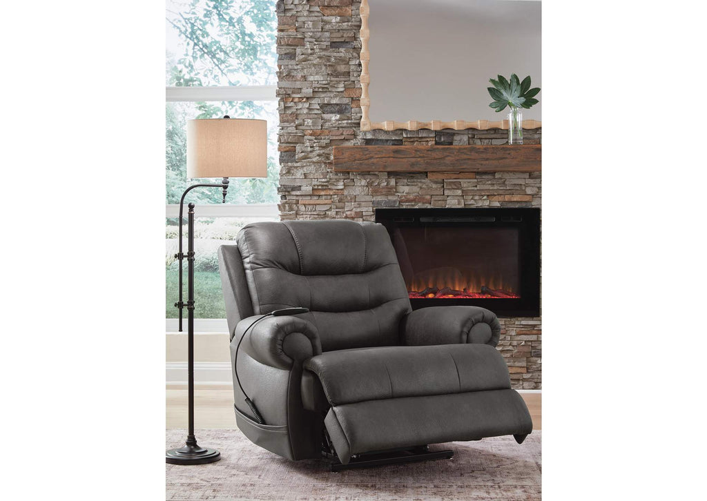 Revived and Restored Power Lift Recliner angled view