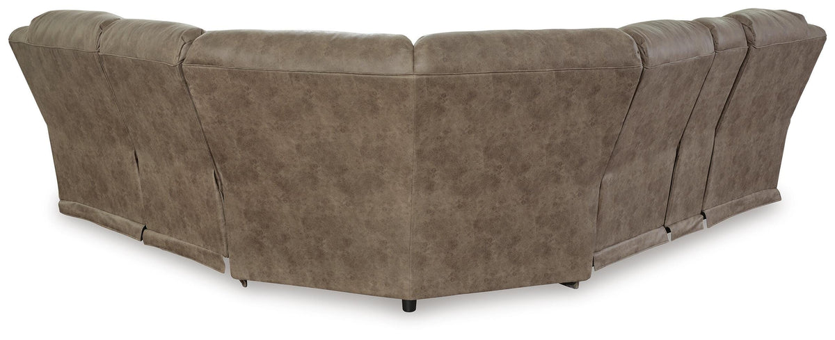 Ravenel sectional, 3-Piece Power Reclining Sectional · 120 × 107 × 43 in, view 3