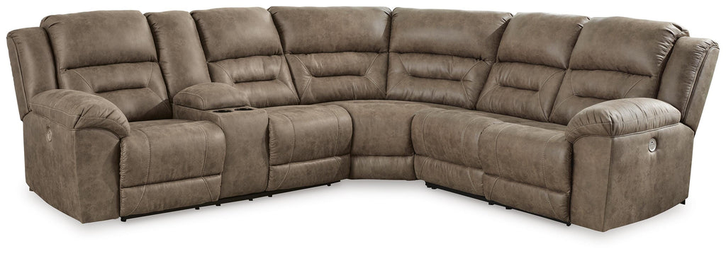 Ravenel sectional, 3-Piece Power Reclining Sectional · 120 × 107 × 43 in, view 1