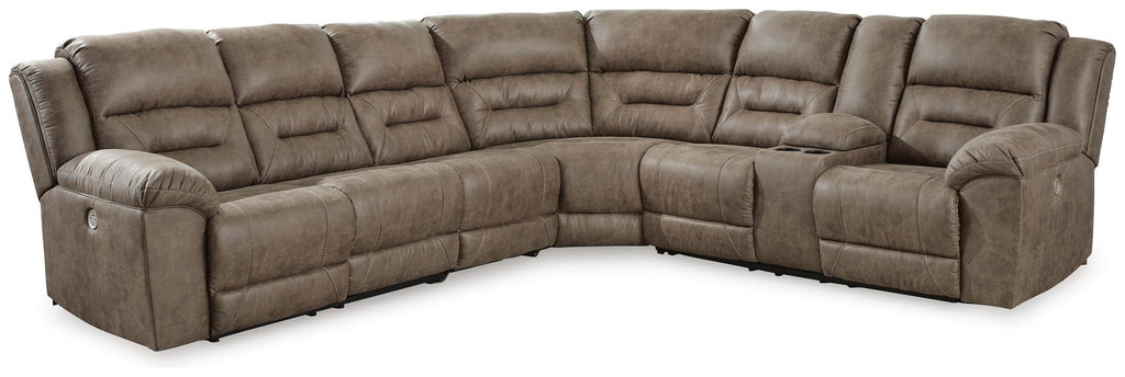 Ravenel sectional, 4-Piece Power Reclining Sectional · 129 × 93 × 43 in · 83106S4, view 1
