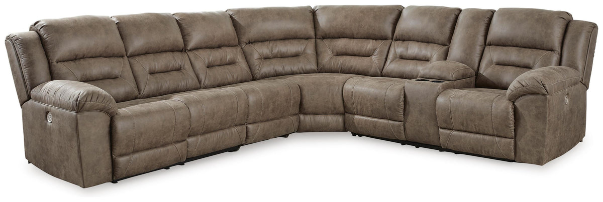 Ravenel sectional, 4-Piece Power Reclining Sectional · 129 × 93 × 43 in · 83106S4, view 1