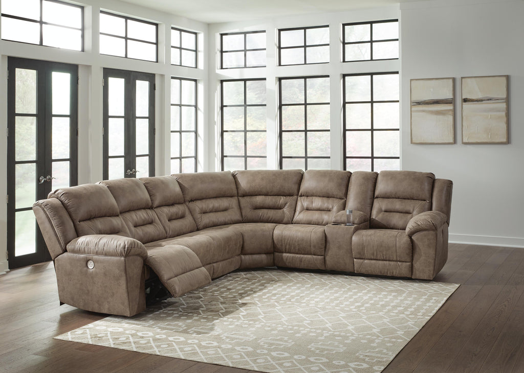 Ravenel sectional, 4-Piece Power Reclining Sectional · 129 × 93 × 43 in · 83106S4, view 2