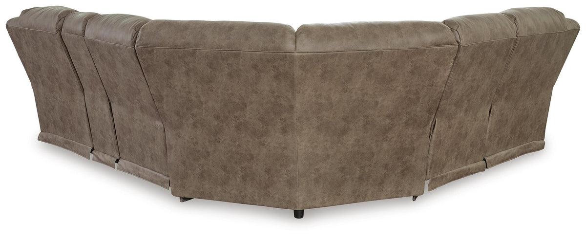 Ravenel sectional, 3-Piece Power Reclining Sectional · 107 × 120 × 43 in, view 3