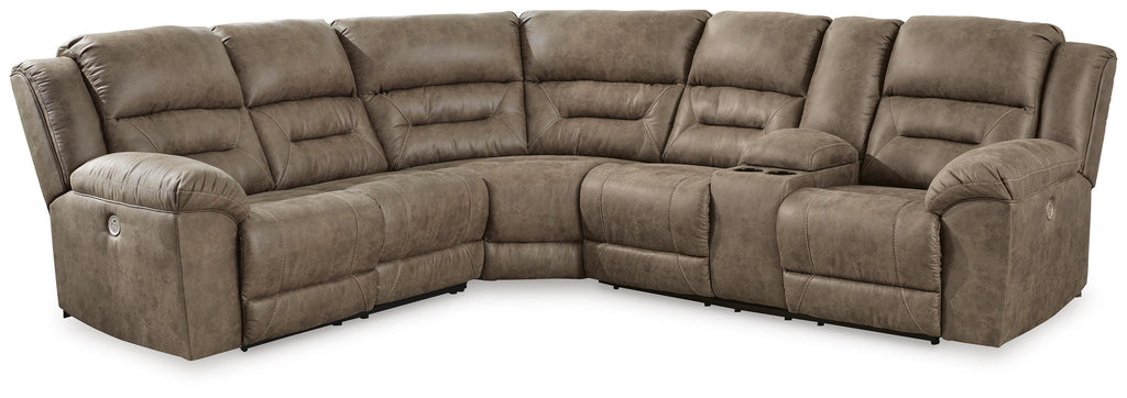 Ravenel sectional, 3-Piece Power Reclining Sectional · 107 × 120 × 43 in, view 1