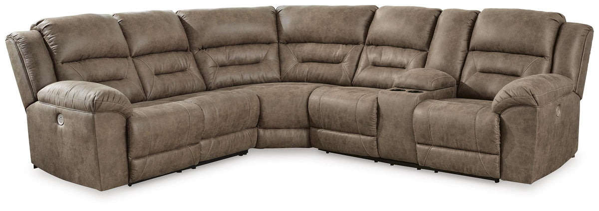 Ravenel sectional, 3-Piece Power Reclining Sectional · 107 × 120 × 43 in, view 1