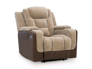 Mixed Motion Power Recliner in Brownstone, closed view