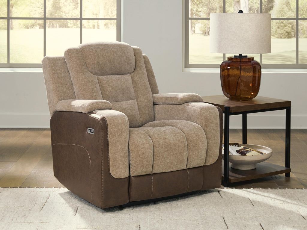Mixed Motion Power Recliner in Brownstone, closed view