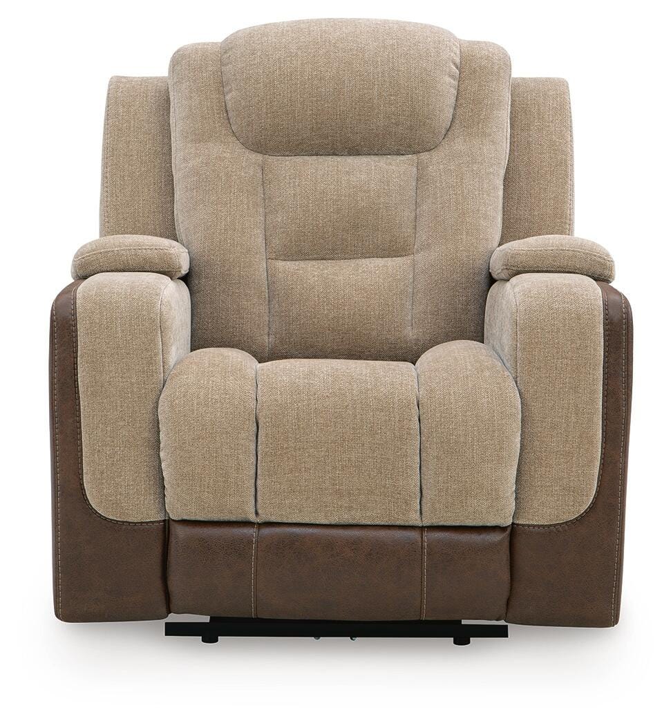 Mixed Motion Power Recliner in Brownstone, front view