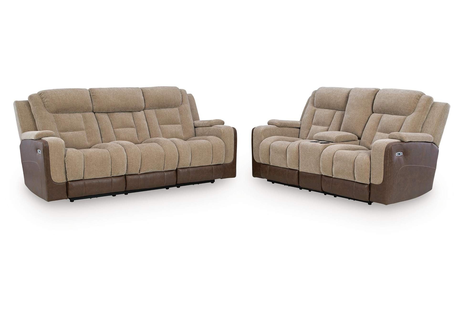 Ultimax Dual Power Reclining Sofa and Loveseat