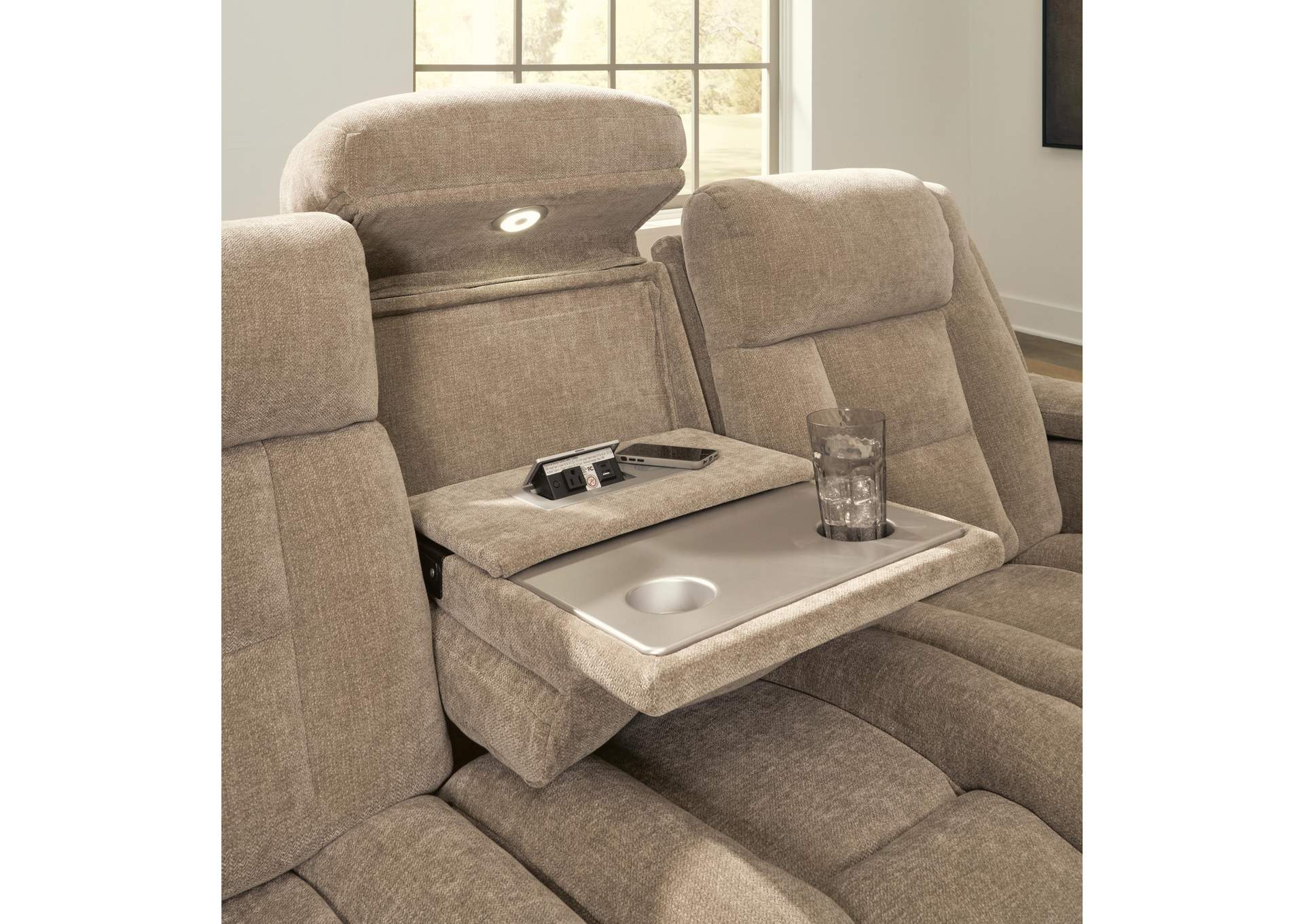 Ultimax Dual Power Reclining Sofa and Loveseat detail