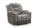 Mixed Motion Power Recliner in Shadow, closed view