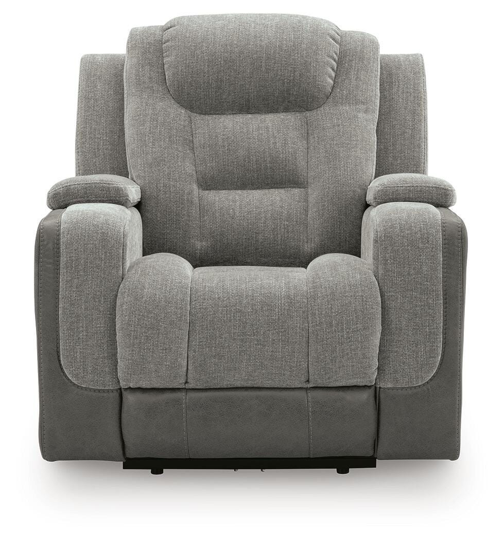 Mixed Motion Power Recliner in Shadow, front view