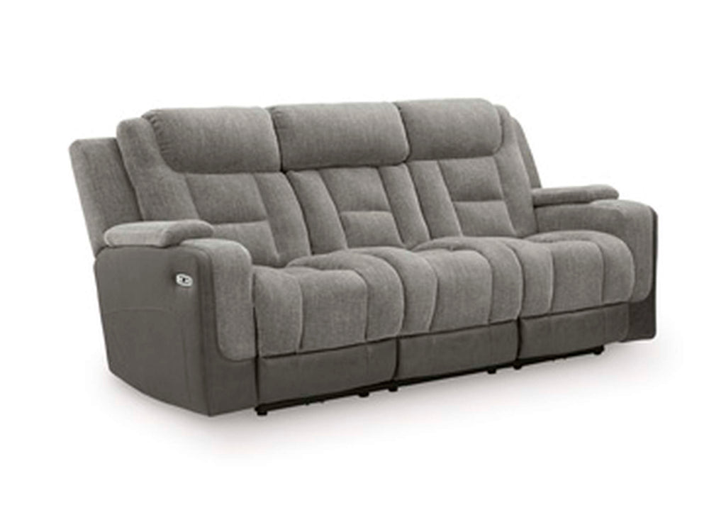 Ultimax Dual Power Reclining Sofa and Loveseat angled view