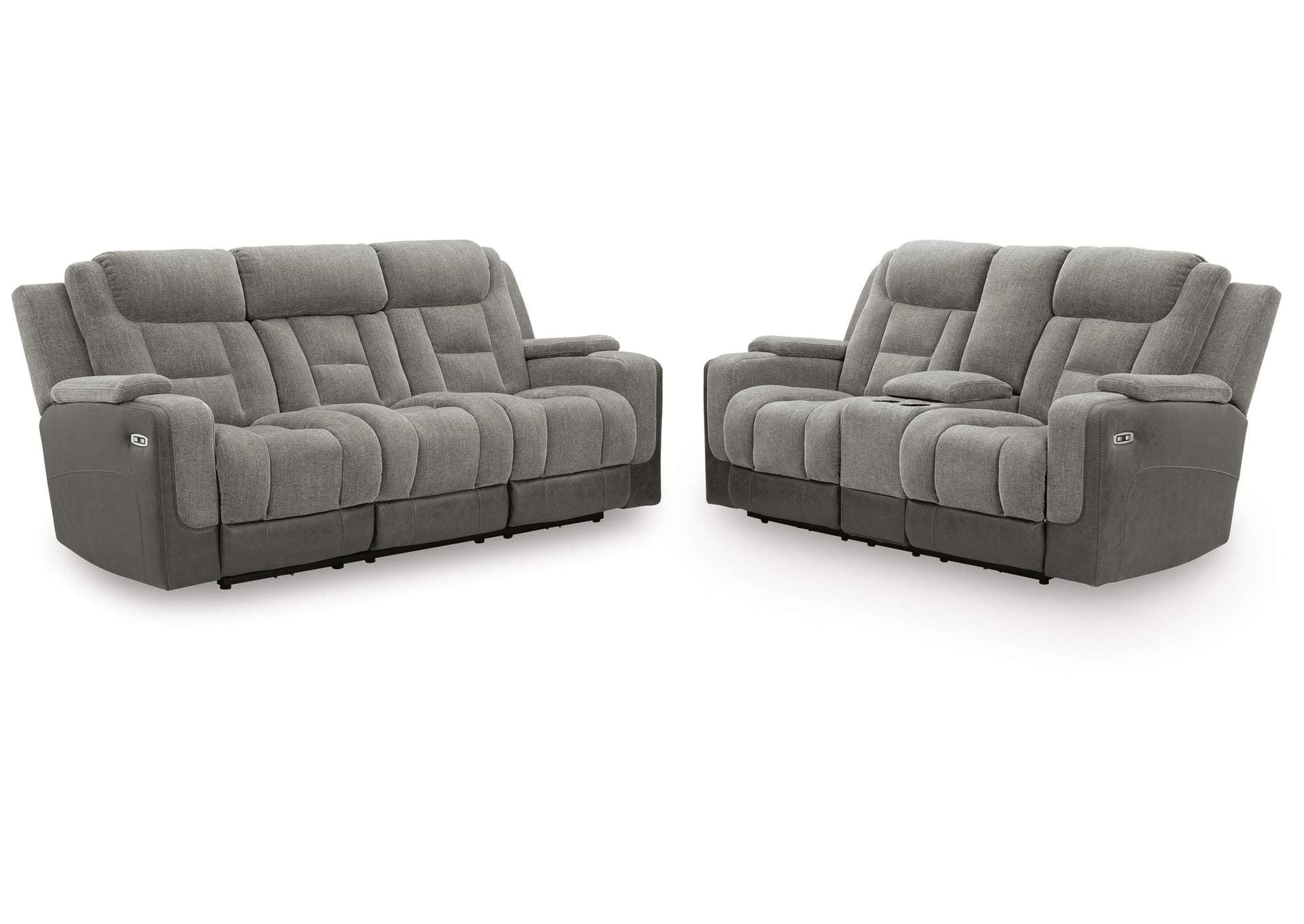 Ultimax Dual Power Reclining Sofa and Loveseat
