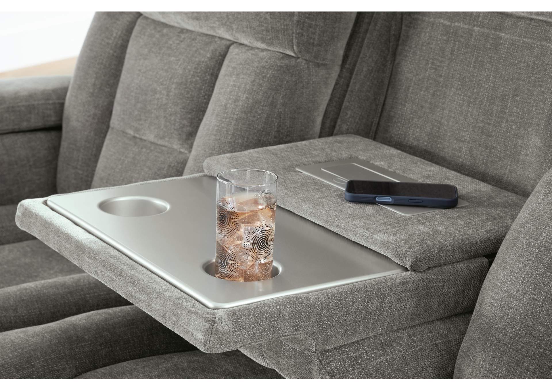 Ultimax Dual Power Reclining Sofa and Loveseat detail