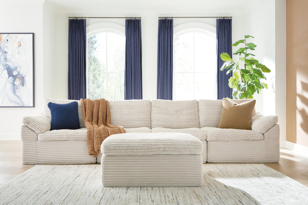 Fannin sectional, 4-Piece Sectional with Ottoman · 138 × 39 × 32 in, view 3