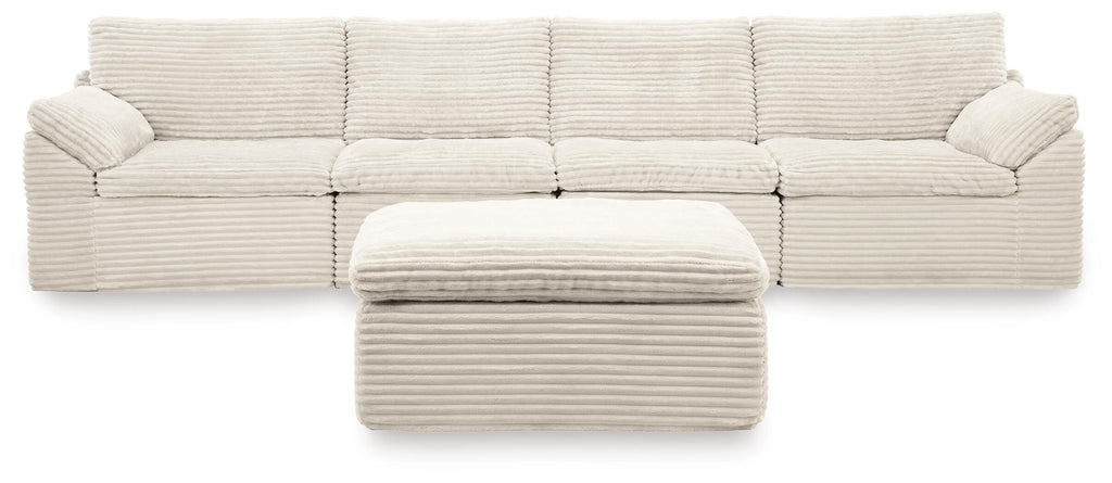 Fannin sectional, 4-Piece Sectional with Ottoman · 138 × 39 × 32 in, view 1