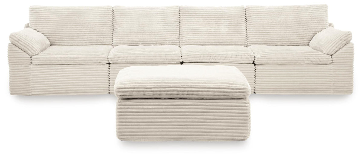 Fannin sectional, 4-Piece Sectional with Ottoman · 138 × 39 × 32 in, view 1