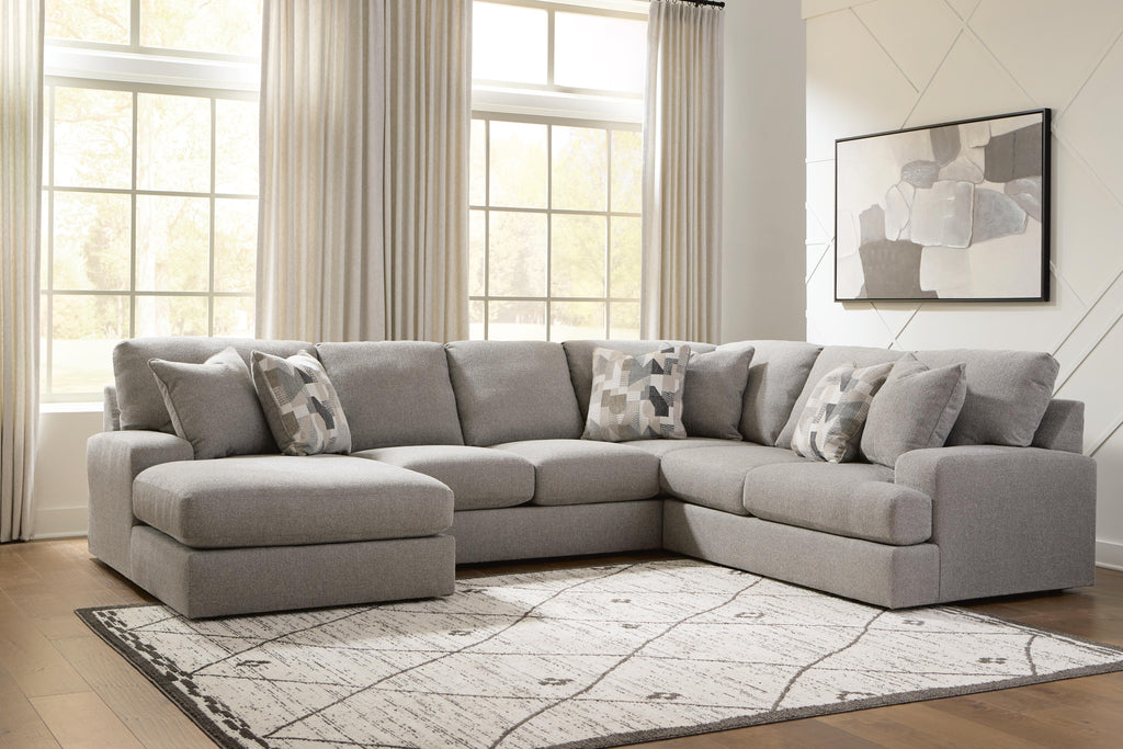 Lindon sectional, 3-Piece Sectional with Chaise · Left-Facing Chaise · 136 × 106 × 39 in, view 2