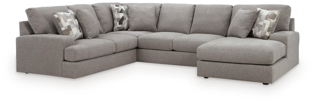 Lindon sectional, 3-Piece Sectional with Chaise · Right-Facing Chaise · 136 × 106 × 39 in, view 1