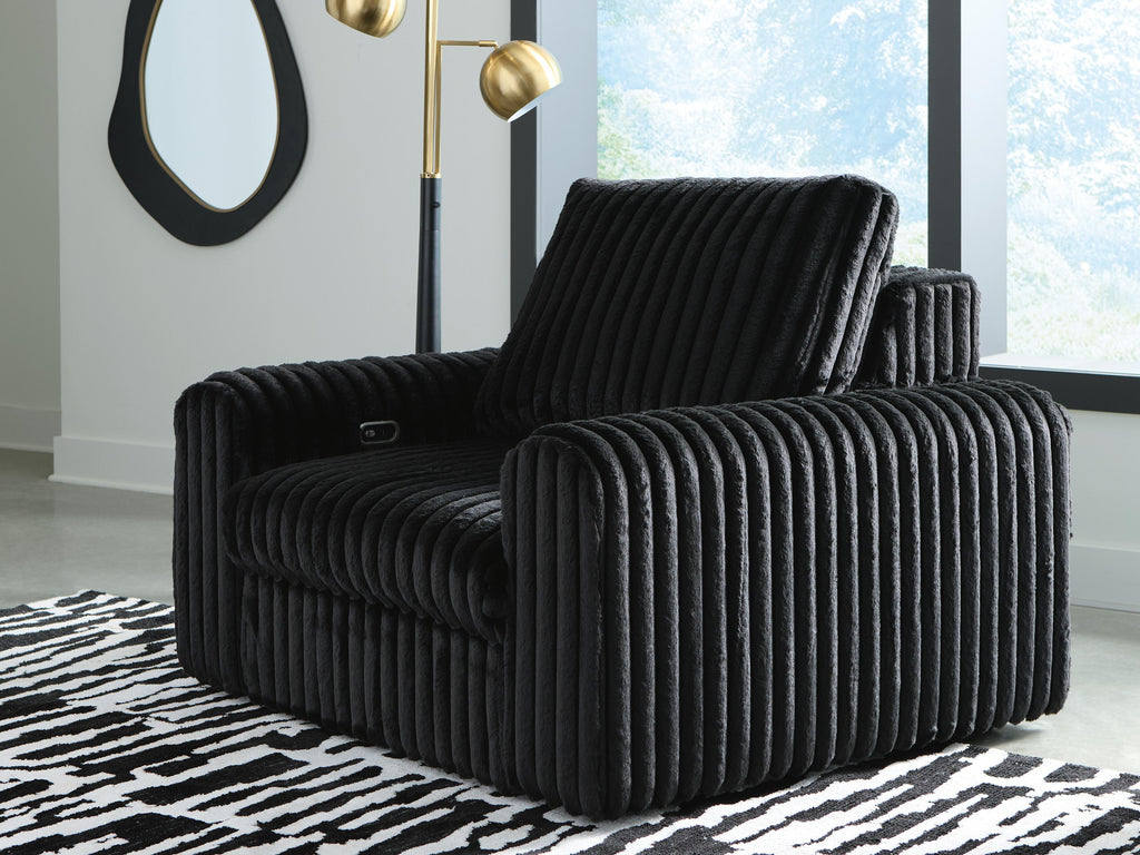 HamlinBay Power Gliding Chaise in Onyx, closed view