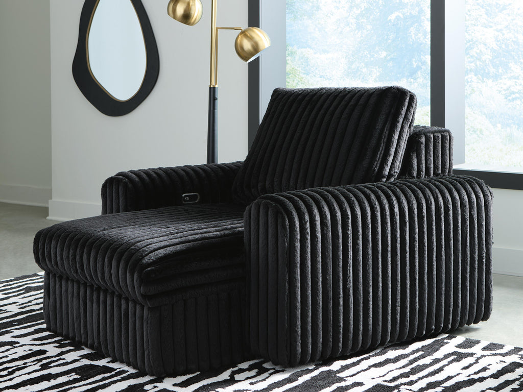 HamlinBay Power Gliding Chaise in Onyx, open view