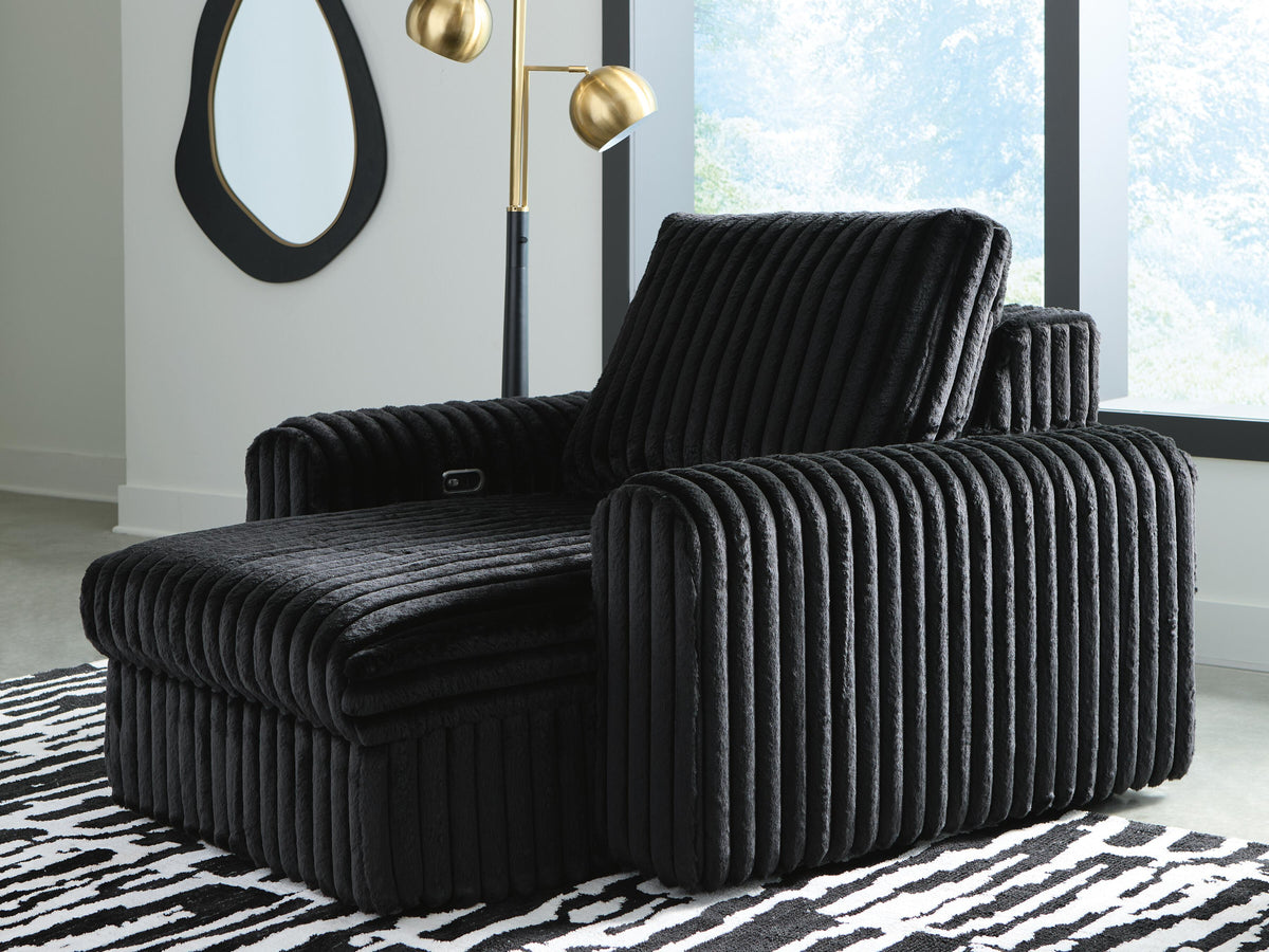 HamlinBay Power Gliding Chaise in Onyx, open view