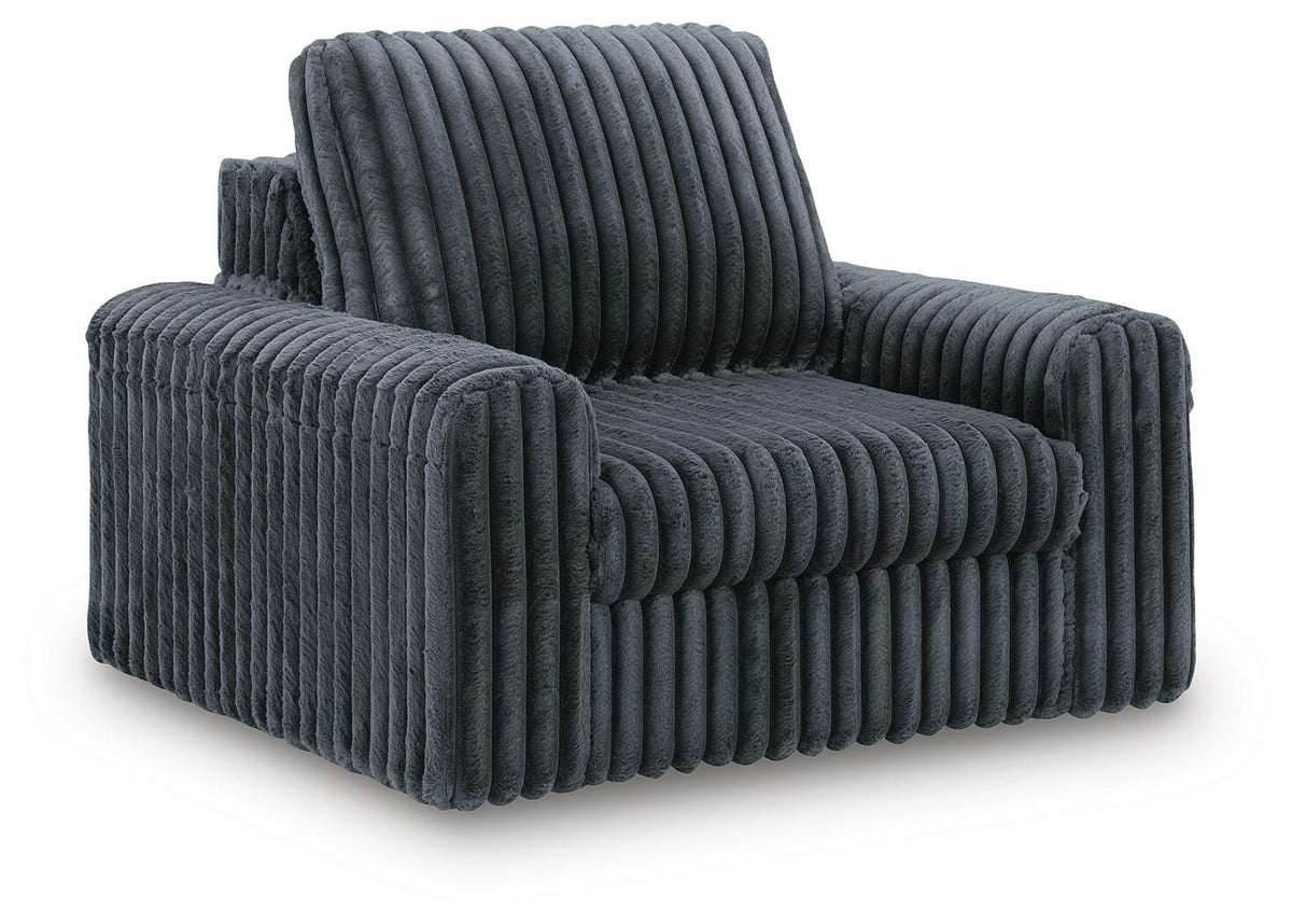 HamlinBay Power Gliding Chaise in Gunmetal, closed view