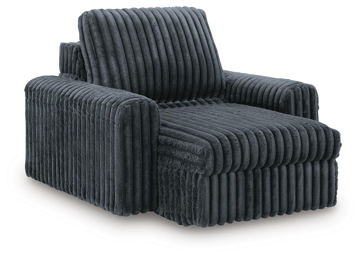 HamlinBay Power Gliding Chaise in Gunmetal, open view