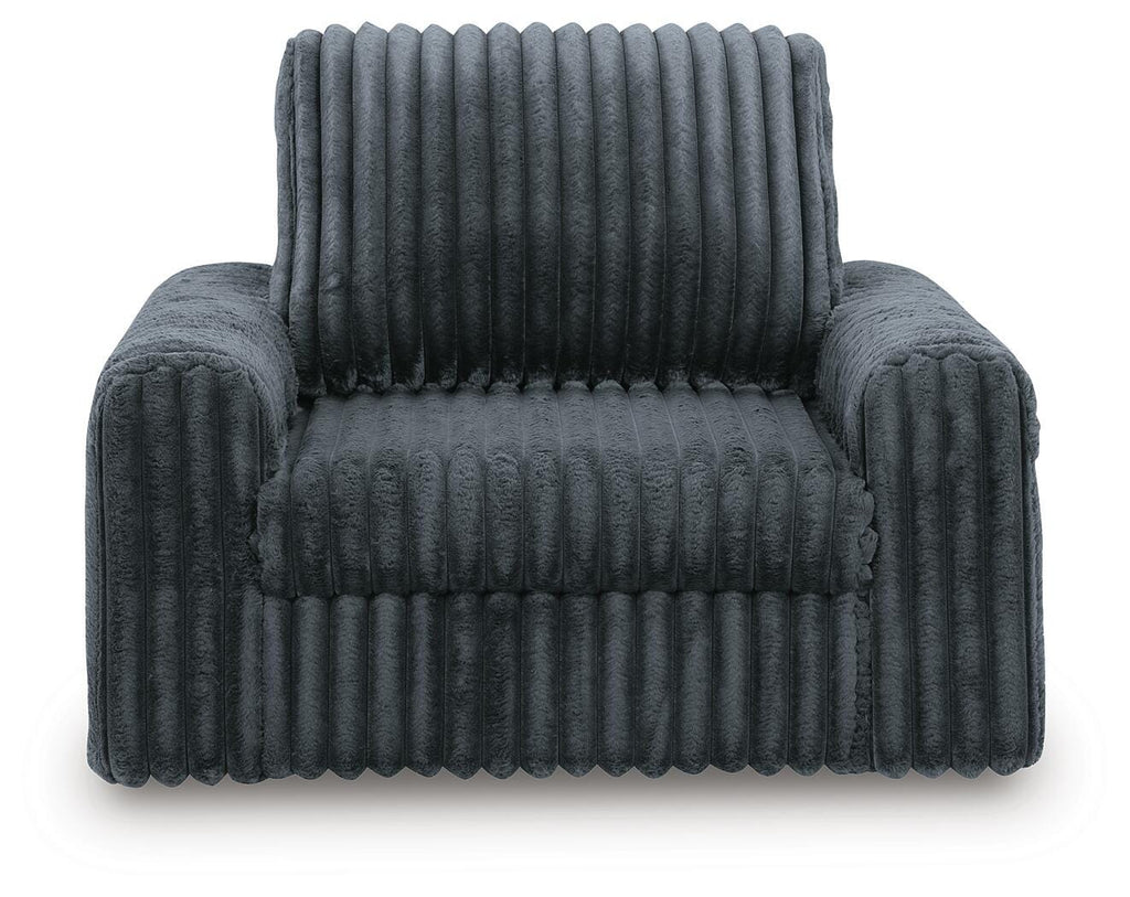 HamlinBay Power Gliding Chaise in Gunmetal, front view
