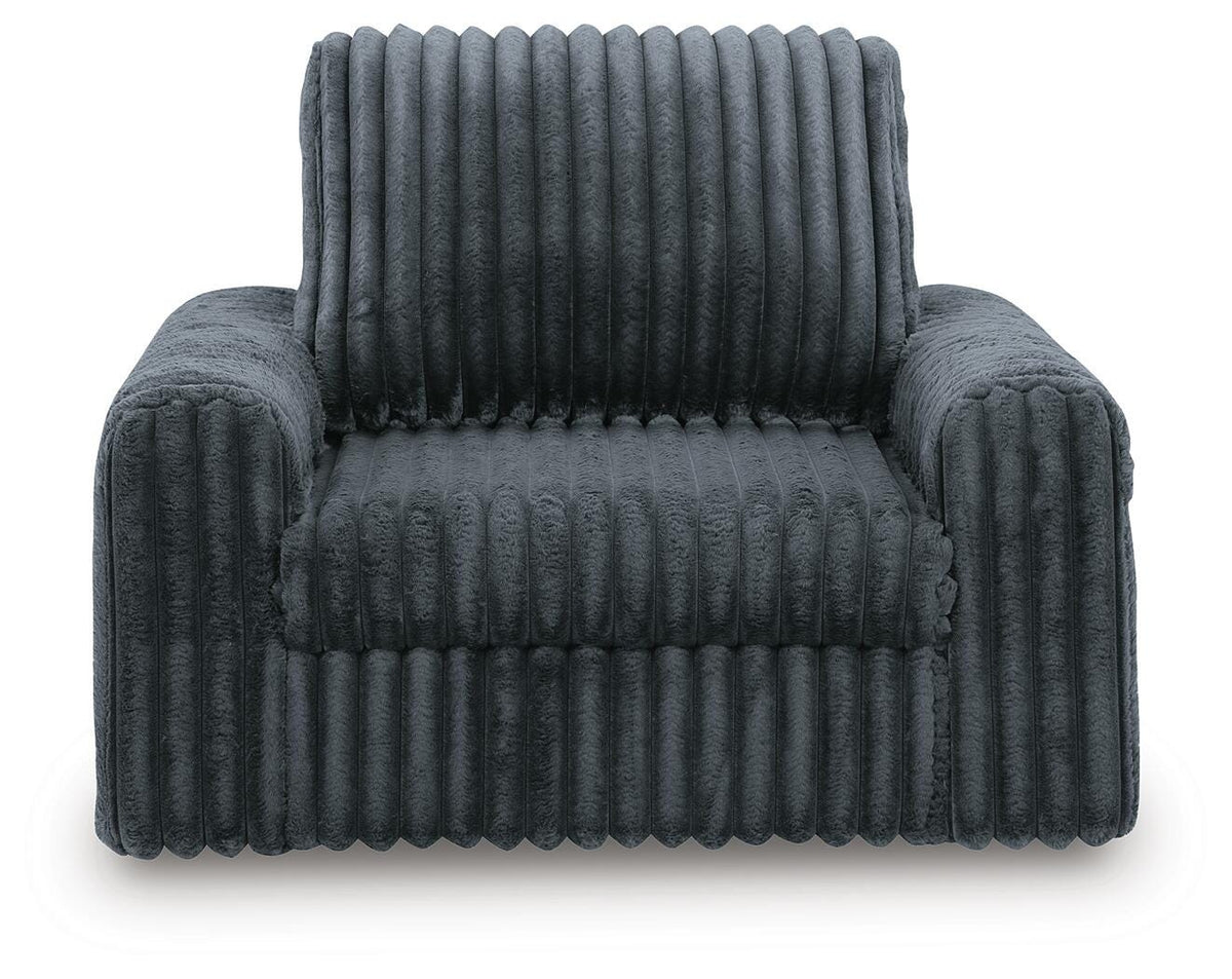 HamlinBay Power Gliding Chaise in Gunmetal, front view