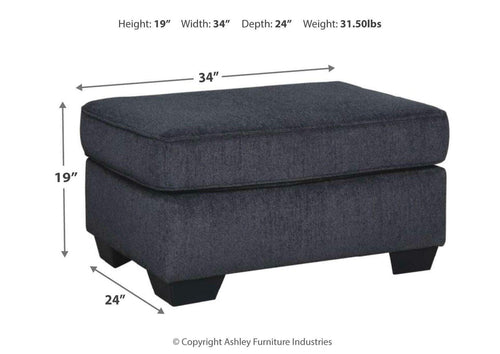 Altari Chair and Ottoman dimensions