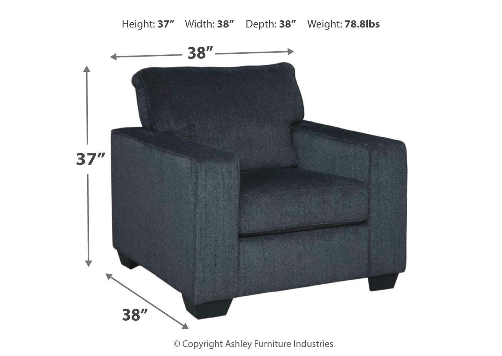 Altari Chair and Ottoman dimensions