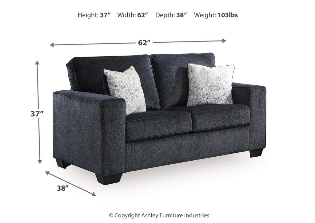 Altari Sofa, Loveseat, Chair and Ottoman dimensions