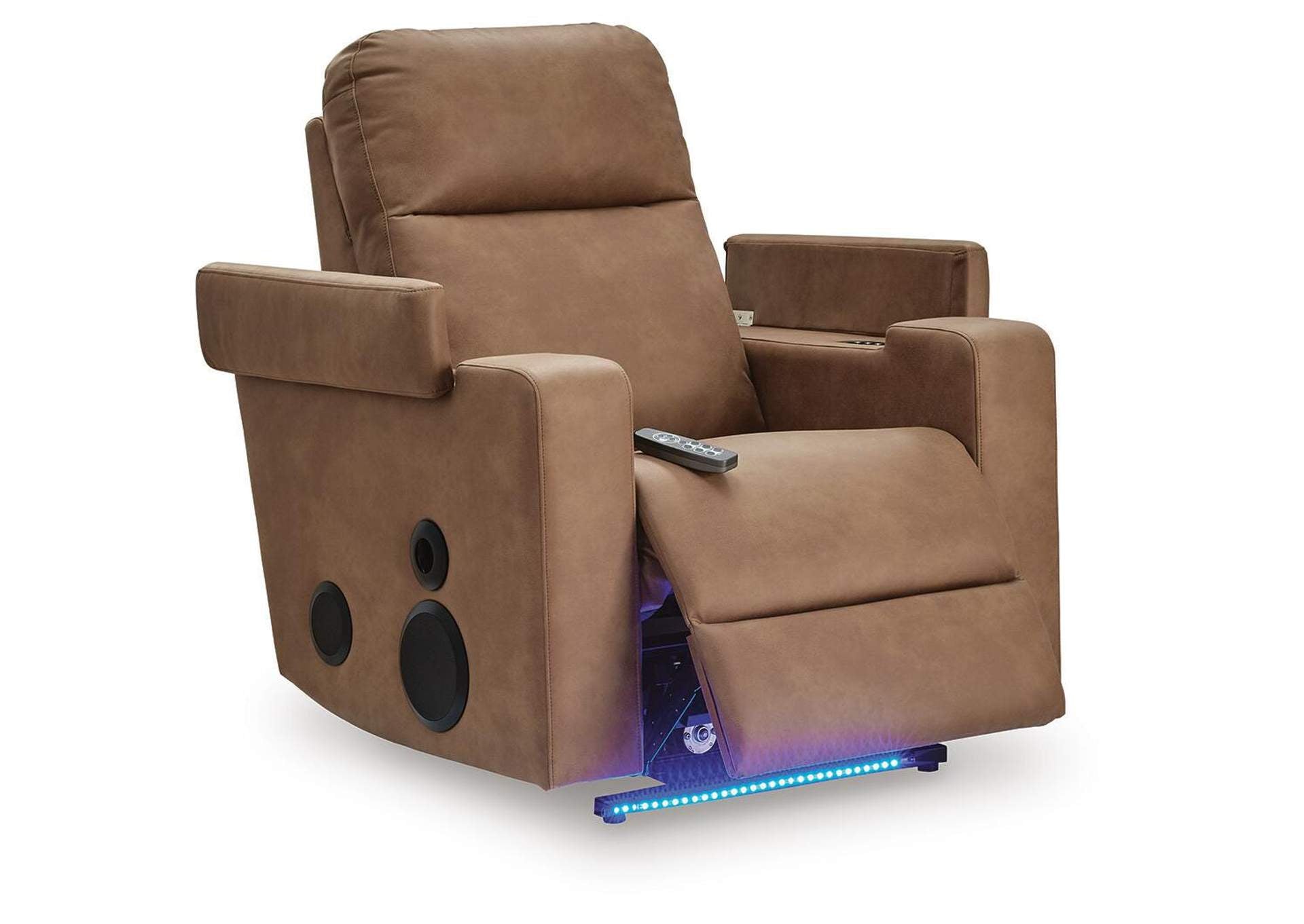 Lorrenton Power Glider Recliner with Audio System angled view