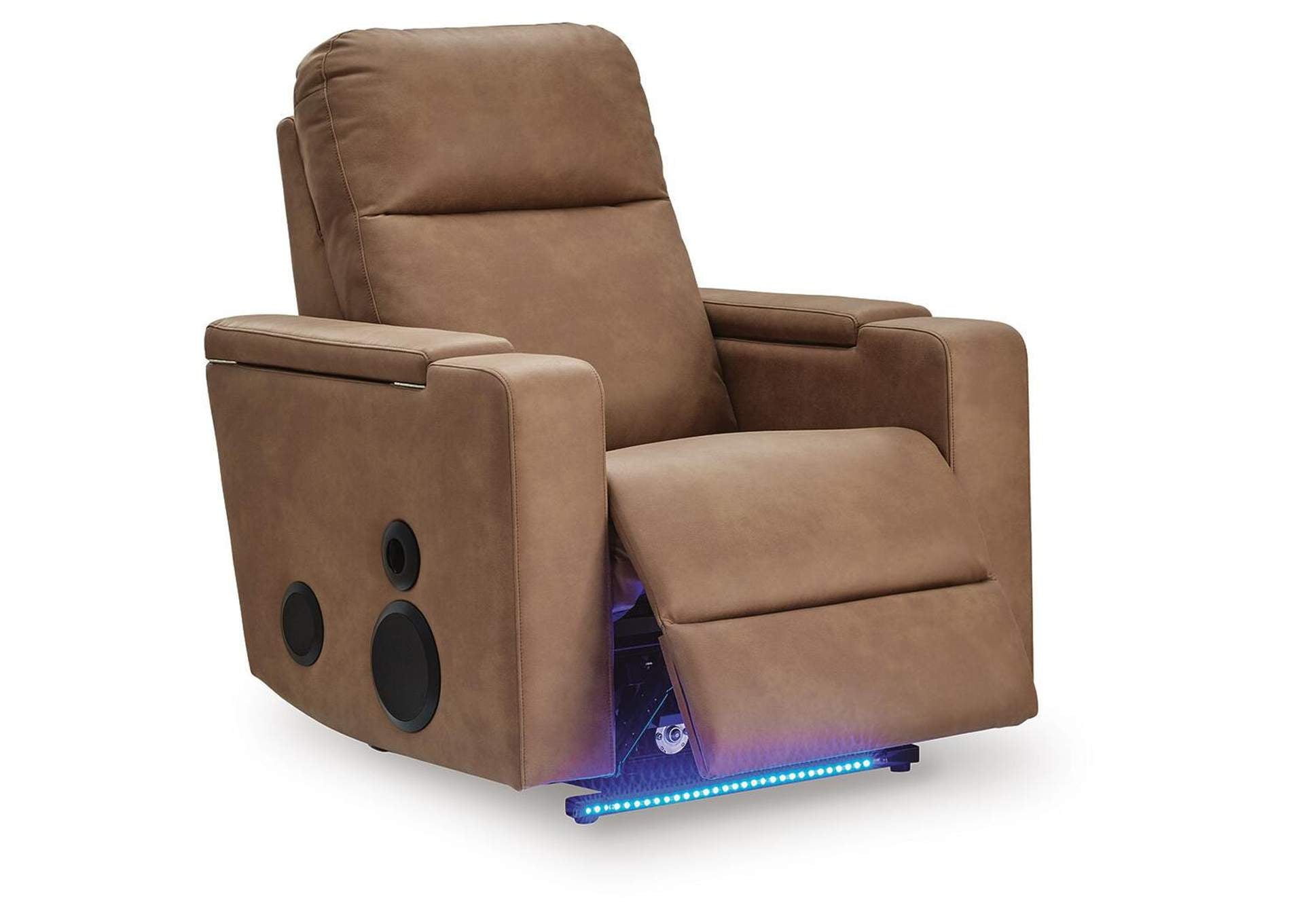 Lorrenton Power Glider Recliner with Audio System angled view