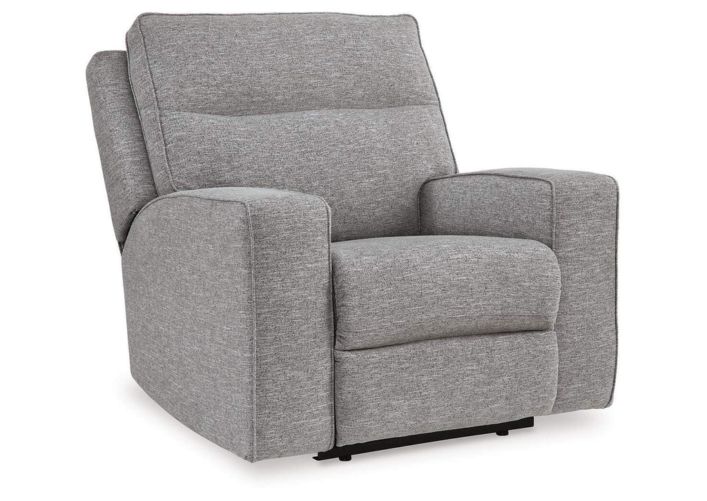 Biscoe Power Sofa, Loveseat and Recliner angled view