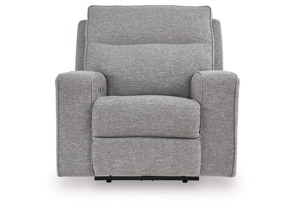 Biscoe Power Sofa, Loveseat and Recliner front view