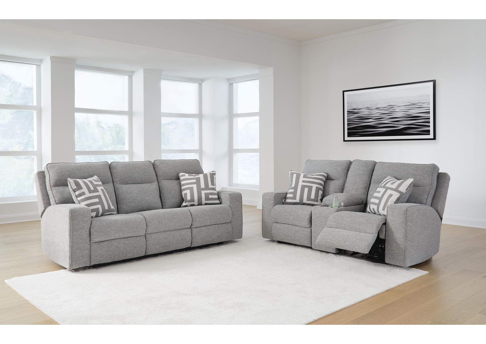 Biscoe Power Sofa, Loveseat and Recliner