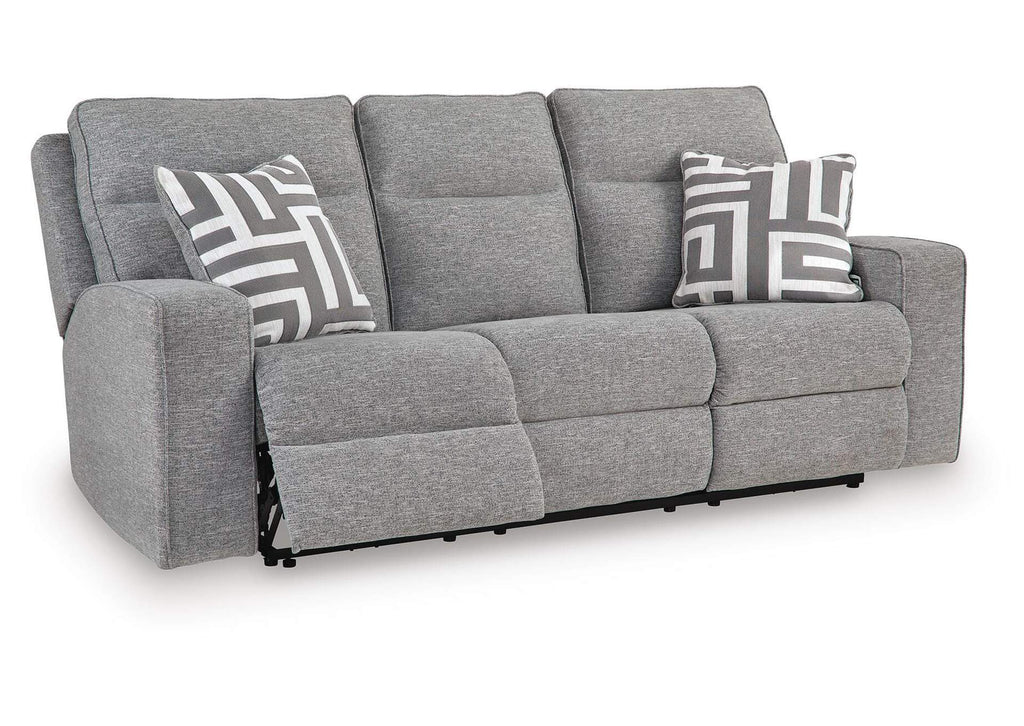 Biscoe Power Sofa, Loveseat and Recliner angled view
