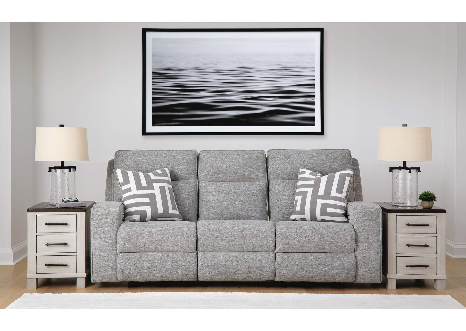 Biscoe Power Sofa, Loveseat and Recliner