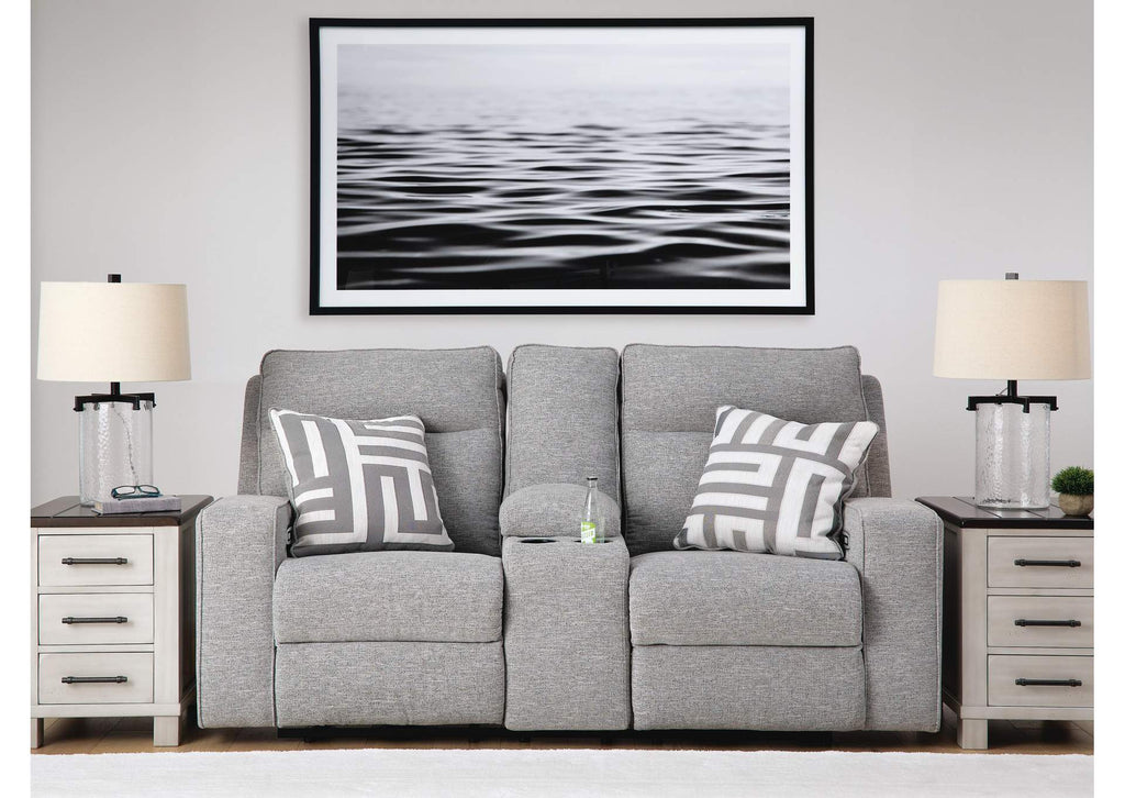 Biscoe Power Reclining Loveseat with Console