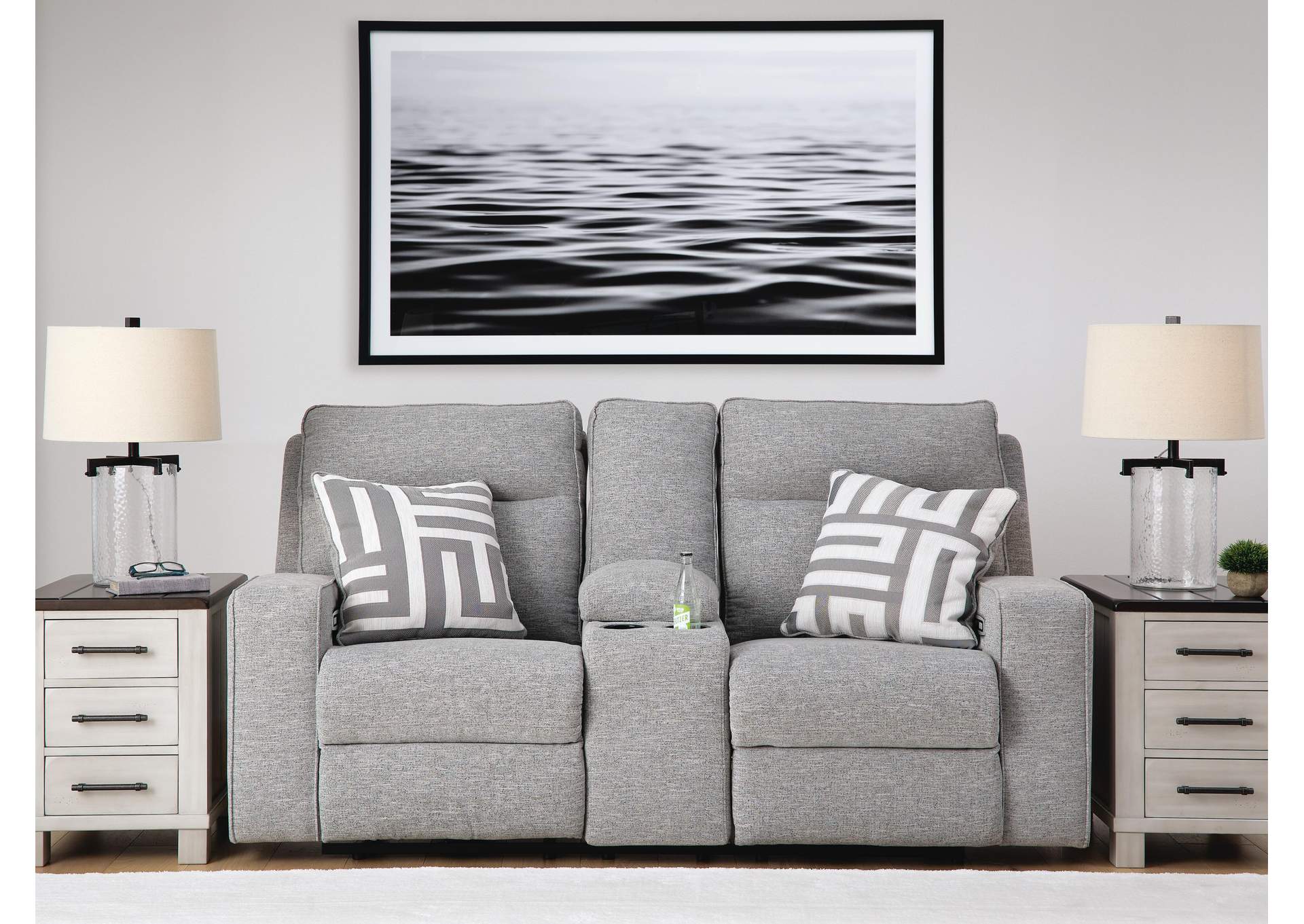 Biscoe Power Reclining Loveseat with Console