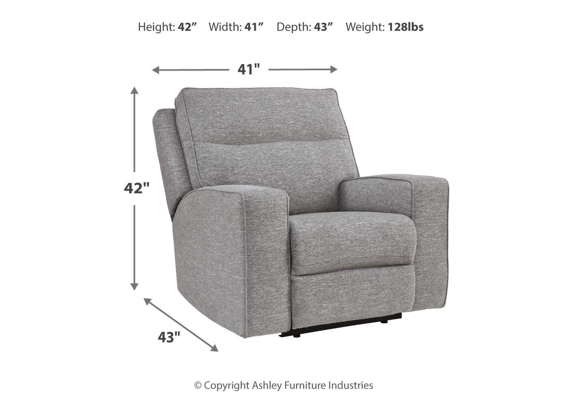 Biscoe Power Recliner dimensions