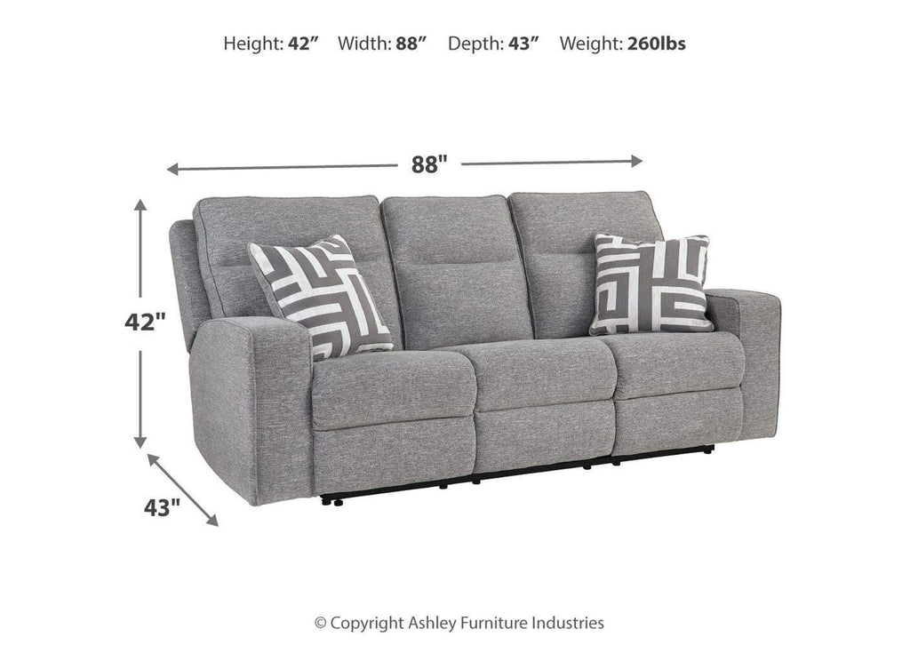 Biscoe Power Reclining Sofa dimensions