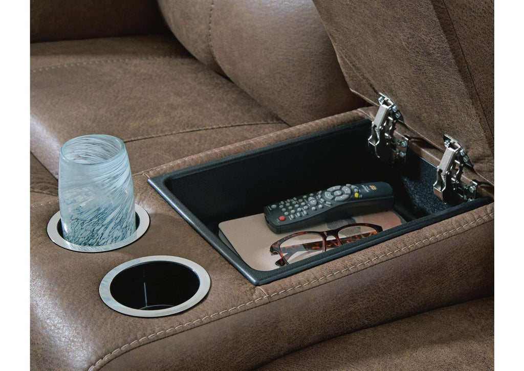 Time-Piece Dual Power Reclining Sofa and Loveseat Set detail