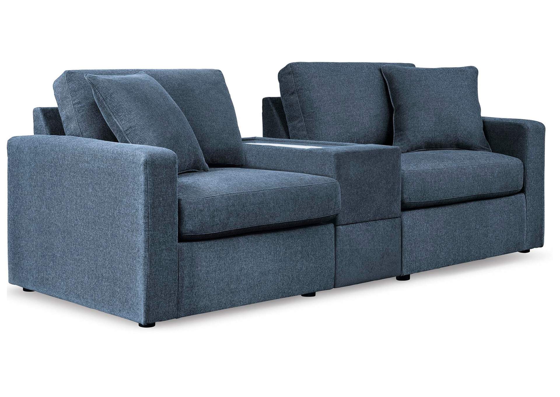 Modmax Spice 3-Piece Modular Loveseat with Storage Console
