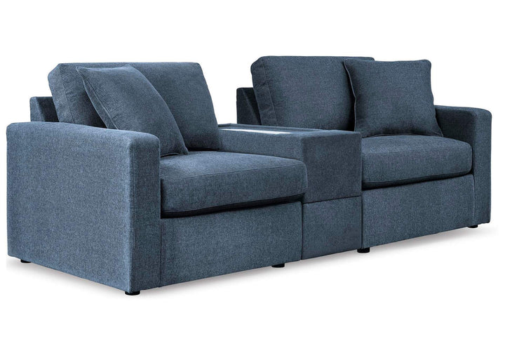 Modmax Spice 3-Piece Modular Loveseat with Storage Console