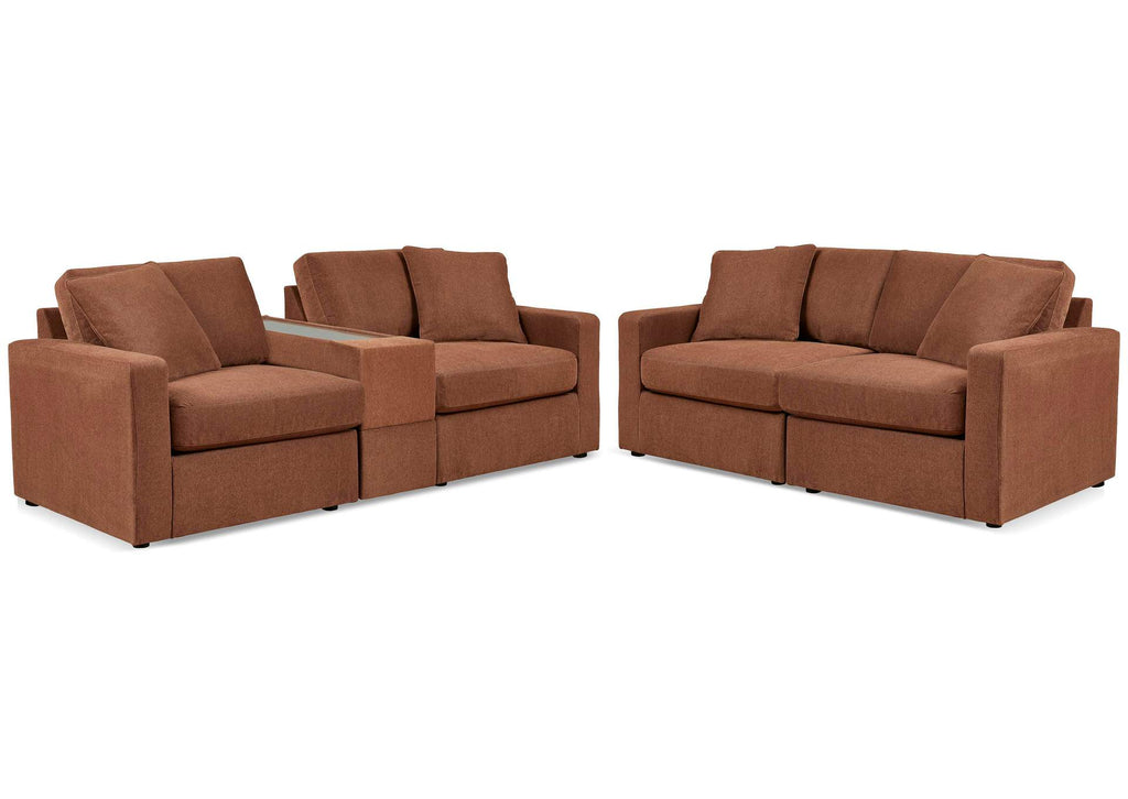 Modmax Performance Fabric Modular Loveseat Set fabric detail